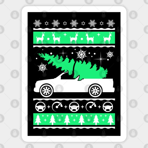 Funny Christmas Tree Carrying Truck Car Magnet by adik